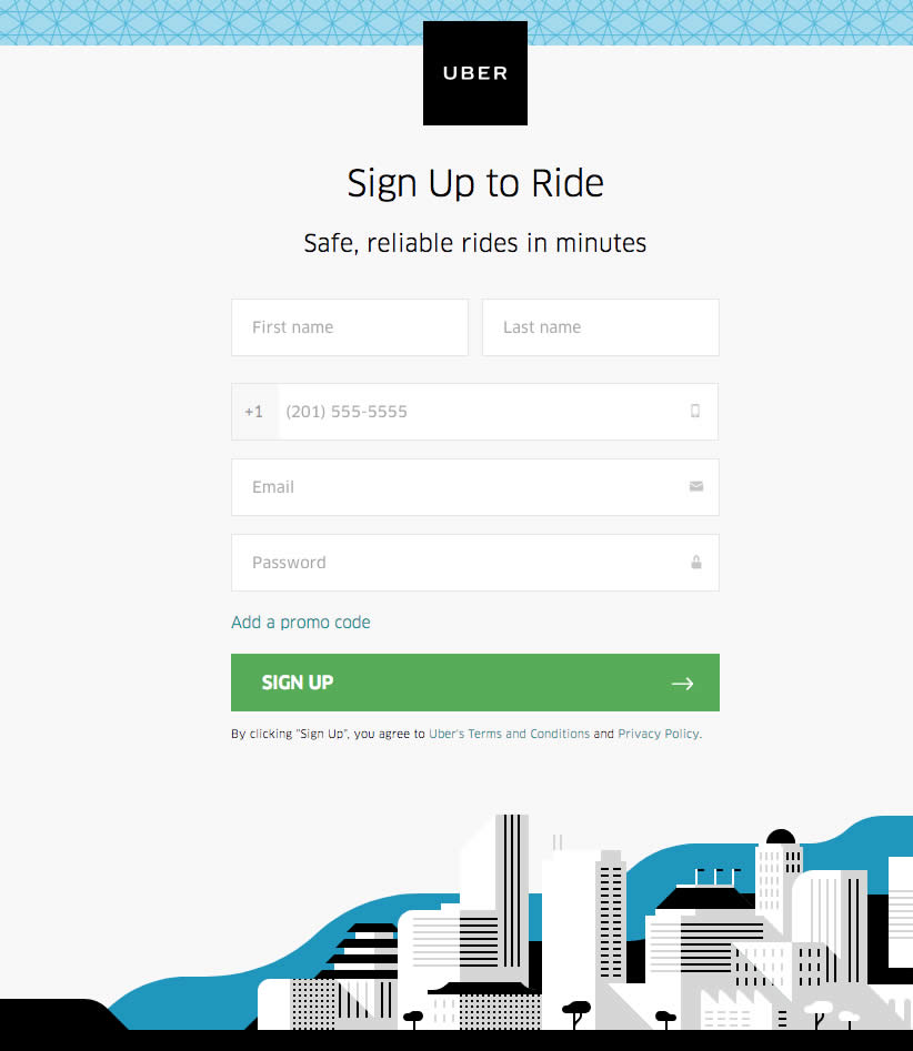 Thiết kế Landing Page 2019 : Landing Page Uber