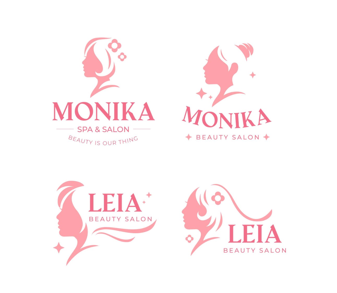 Logo mỹ phẩm màu hồng phấn