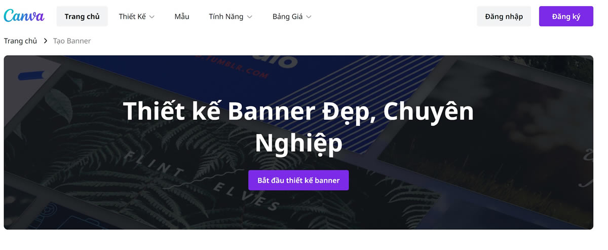 Thiết kế banner online với Canva